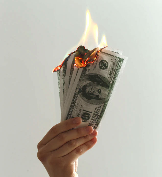 burning money